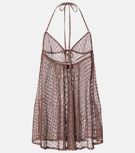 Vestido de playa de lamé con cuello halter - Missoni - Modalova