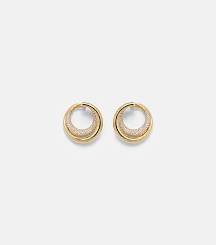 Infinity Loop Medium 18kt earrings with diamonds - Engelbert - Modalova