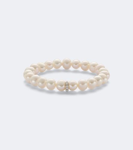 Bracciale in oro 14kt con perle d'acqua dolce e diamanti - Sydney Evan - Modalova
