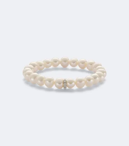 Pulsera de oro de 14 ct con perlas de agua dulce y diamantes - Sydney Evan - Modalova