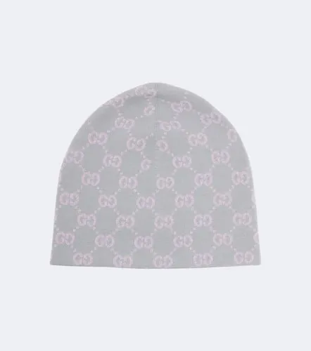 GG jacquard wool-blend lame beanie - Gucci - Modalova