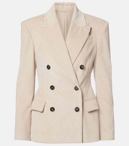 Blazer in velluto di cotone a coste - Brunello Cucinelli - Modalova