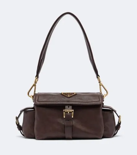 Explore Medium leather shoulder bag - Prada - Modalova