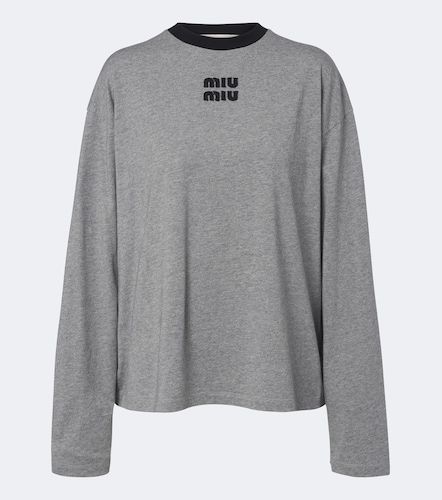 Miu Miu T-shirt oversized in cotone - Miu Miu - Modalova