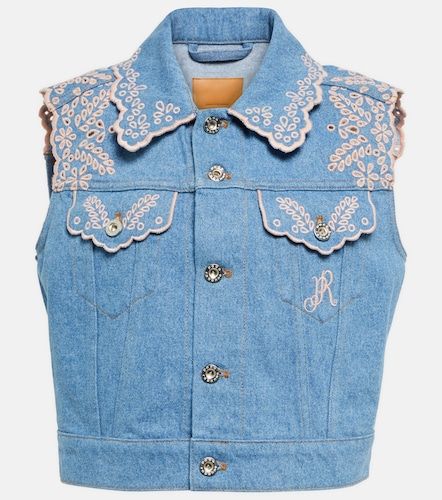 Rabanne Gilet di jeans con ricami - Rabanne - Modalova