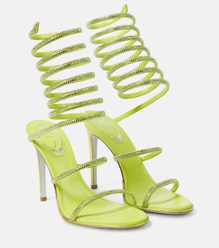 Cleo crystal-embellished satin sandals - Rene Caovilla - Modalova