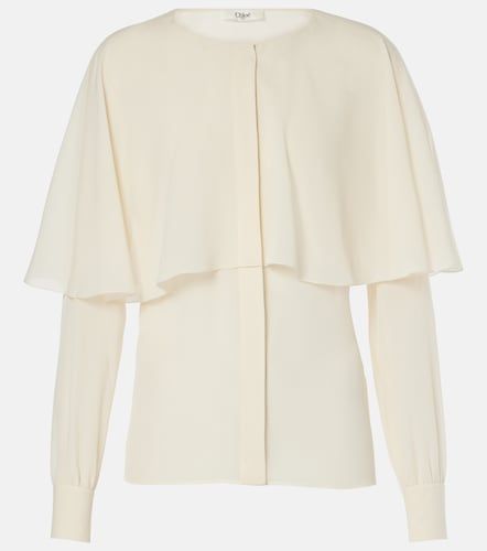 Chloé Blusa con capa de seda - Chloe - Modalova