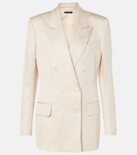 Double-breasted silk and wool twill blazer - Tom Ford - Modalova