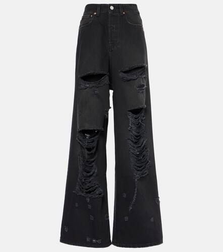 Big Shape distressed wide-leg jeans - Vetements - Modalova