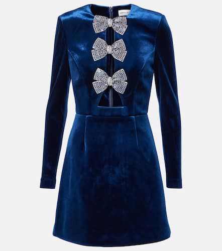 Vivicia bow-detail velvet minidress - Rebecca Vallance - Modalova