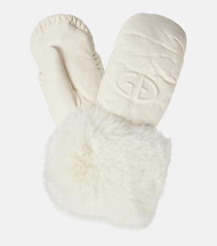 Adore logo faux fur-trimmed mittens - Goldbergh - Modalova