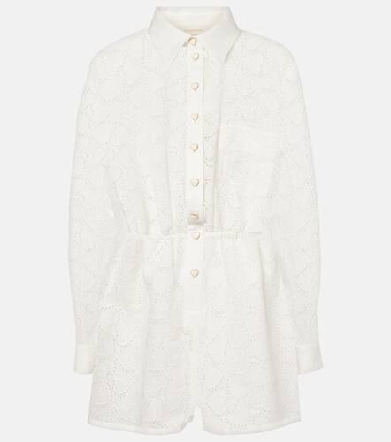 Bestickter Playsuit Crush aus Leinen - Zimmermann - Modalova