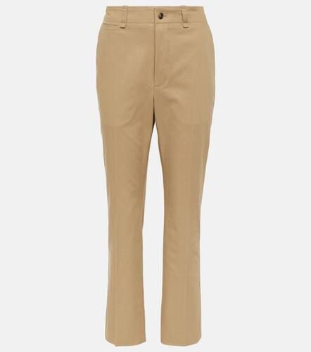 Mid-rise cotton drill straight pants - Saint Laurent - Modalova