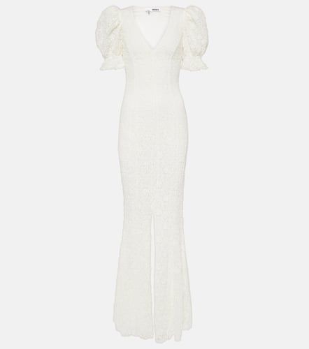 Bridal puff-sleeve lace maxi dress - Rotate - Modalova