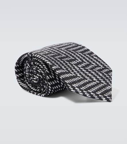 Chevron silk jacquard tie - Giorgio Armani - Modalova