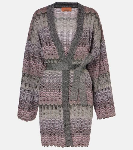 Zig Zag metallic knit cardigan - Missoni - Modalova