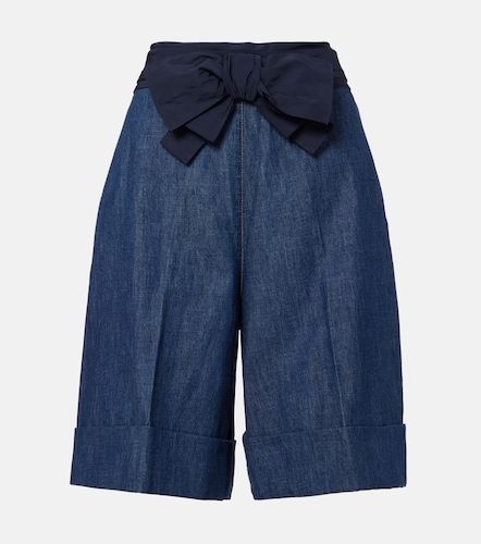 Bermuda in chambray con fiocco - Valentino Garavani - Modalova