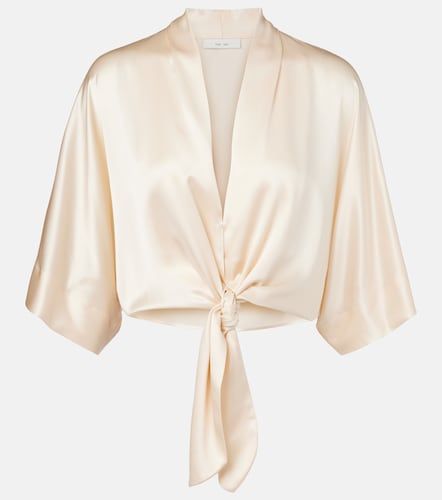 Cropped-Bluse aus Seidensatin - The Sei - Modalova