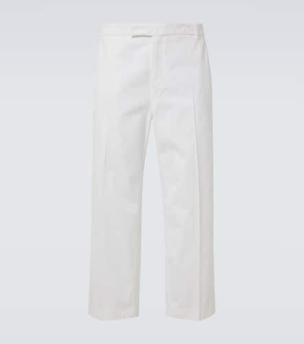 Cotton twill cropped chinos - Thom Browne - Modalova