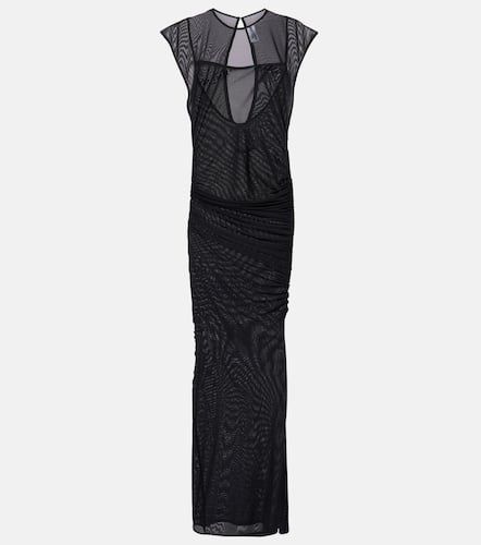 Flocked open-back tulle maxi dress - Jean Paul Gaultier - Modalova