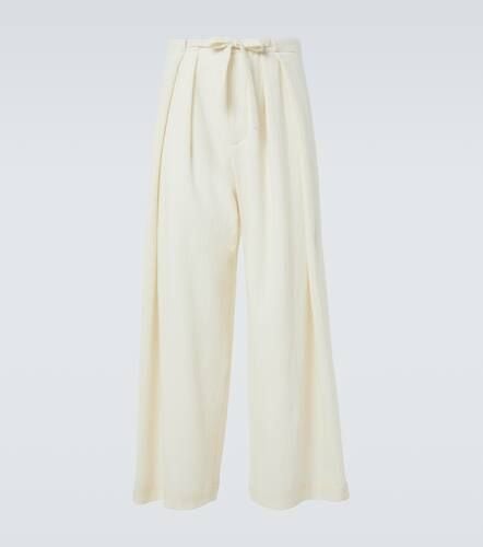 Deep Fold wool wide-leg pants - King & Tuckfield - Modalova