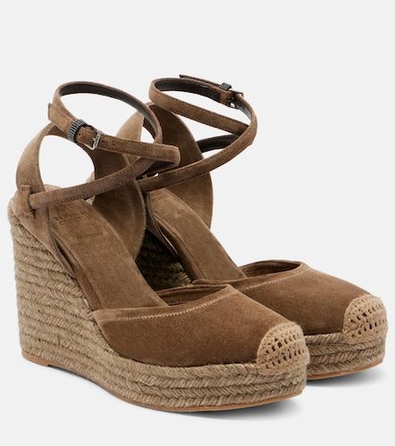 Espadrillas 80 in suede con zeppa - Brunello Cucinelli - Modalova