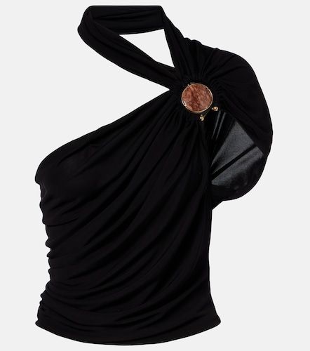 Embellished draped jersey top - Christopher Esber - Modalova