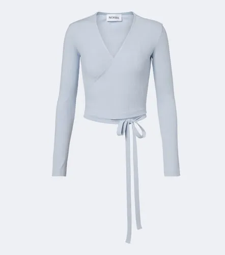 Norba Ribbed-knit wrap top - Norba - Modalova