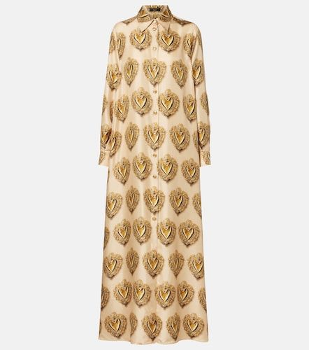 Printed silk shirt dress - Dolce&Gabbana - Modalova