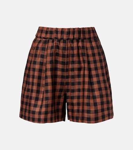 Asceno Shorts in lino a quadri - Asceno - Modalova