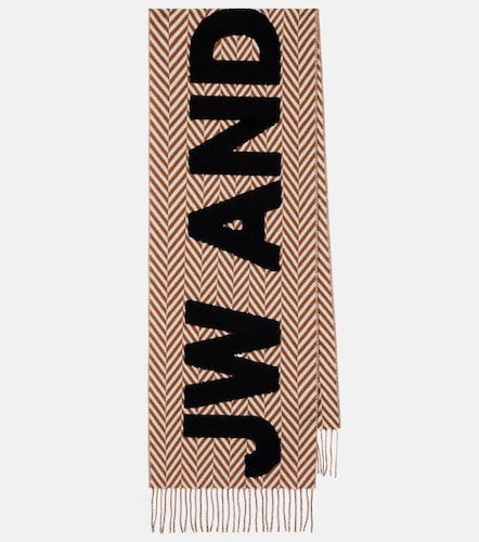 Sciarpa in misto lana e alpaca con logo - JW Anderson - Modalova