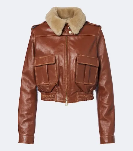 Cropped-Lederjacke First love mit Shearling - Dorothee Schumacher - Modalova