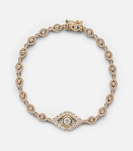 Evil Eye 14kt yellow bracelet with diamonds - Sydney Evan - Modalova