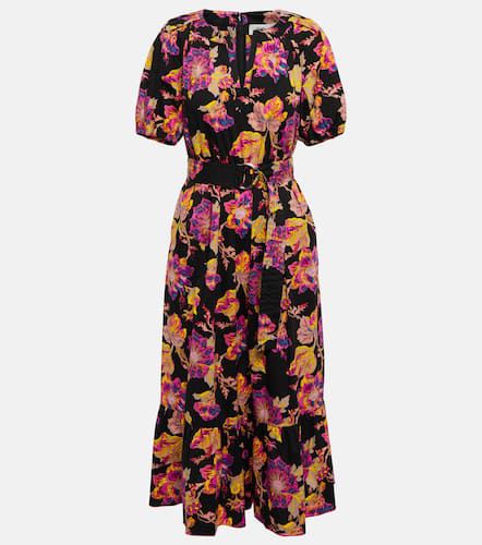 Vestido midi Lindy de algodón floral - Diane von Furstenberg - Modalova