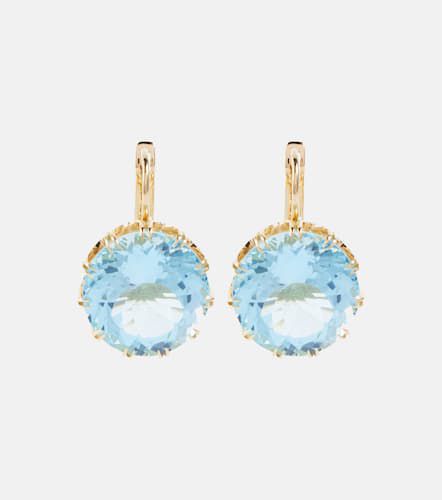 Kt gold earrings with topaz - Ileana Makri - Modalova