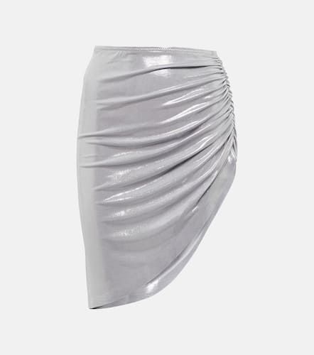 Asymmetric ruched lamÃ© miniskirt - Norma Kamali - Modalova