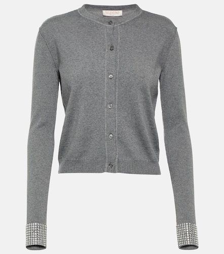 Embellished virgin wool cardigan - Valentino - Modalova