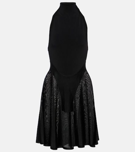 Alaïa Abito corto in jersey e rete - Alaia - Modalova