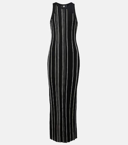 Striped ribbed-knit maxi dress - Toteme - Modalova