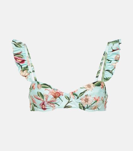 Kiwi floral ruffled bikini top - Agua by Agua Bendita - Modalova