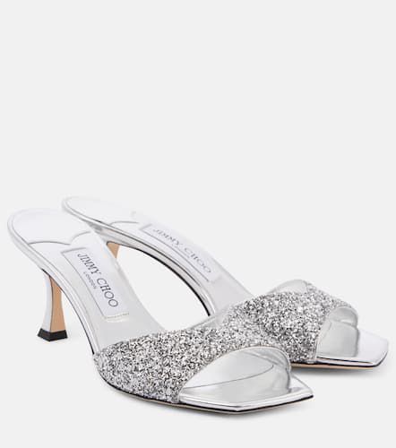 Skye 70 embellished mirrored leather mules - Jimmy Choo - Modalova