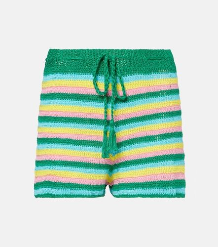 Shorts de croché de algodón a rayas - Anna Kosturova - Modalova