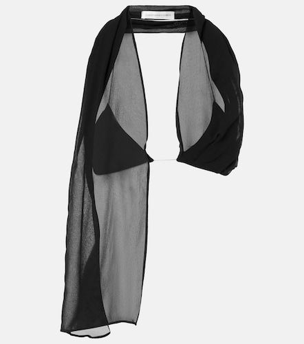 Open-back silk georgette top - Christopher Esber - Modalova