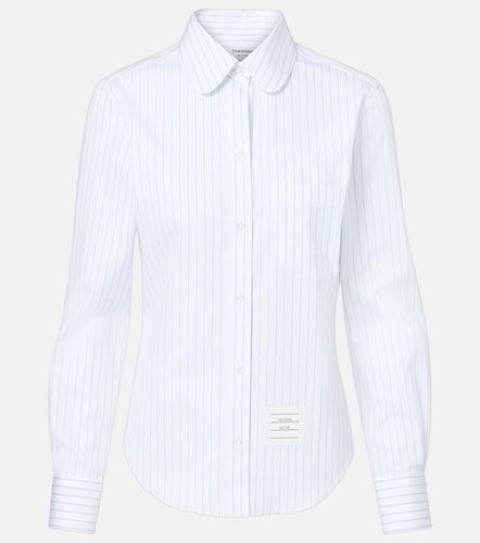 Camicia in popeline di cotone gessato - Thom Browne - Modalova