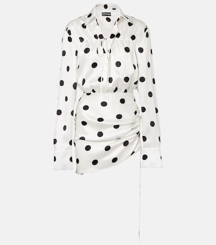 Polka-dot silk satin minidress - David Koma - Modalova