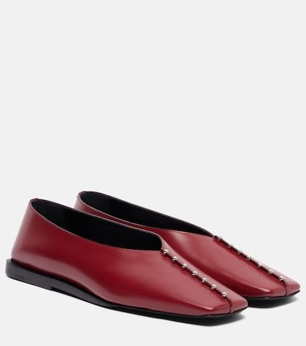 Embellished leather ballet flats - Jil Sander - Modalova