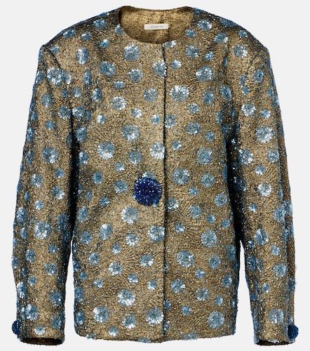 Floral sequined oversized jacket - Jacques Wei - Modalova