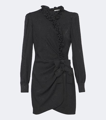 Vestido corto de seda con lazo - Alessandra Rich - Modalova
