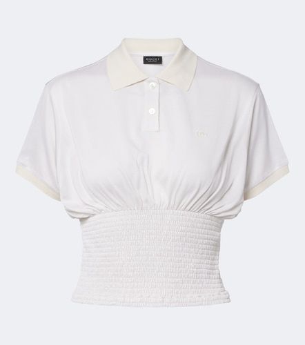 Gucci Top Double G in seta - Gucci - Modalova