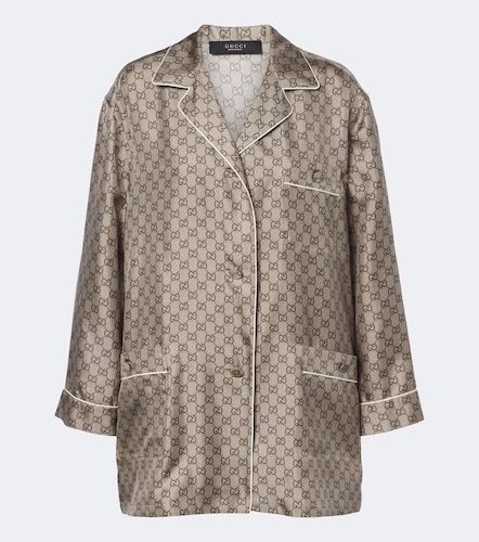 Gucci Camicia GG in twill di seta - Gucci - Modalova